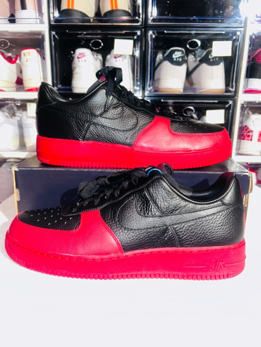 Nike Air Force 1 Low shoes in the "Jordan 12 Flu Game"  318274-001. Original box